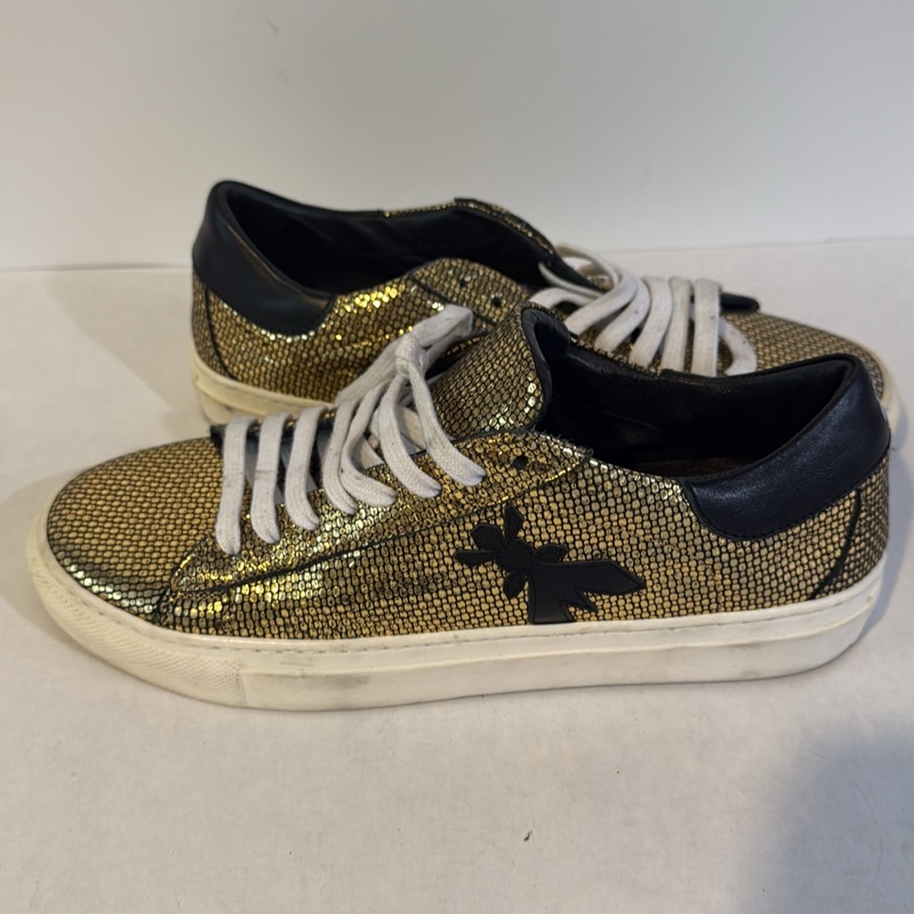 Patricia Pepe Gold,leather sneakers
